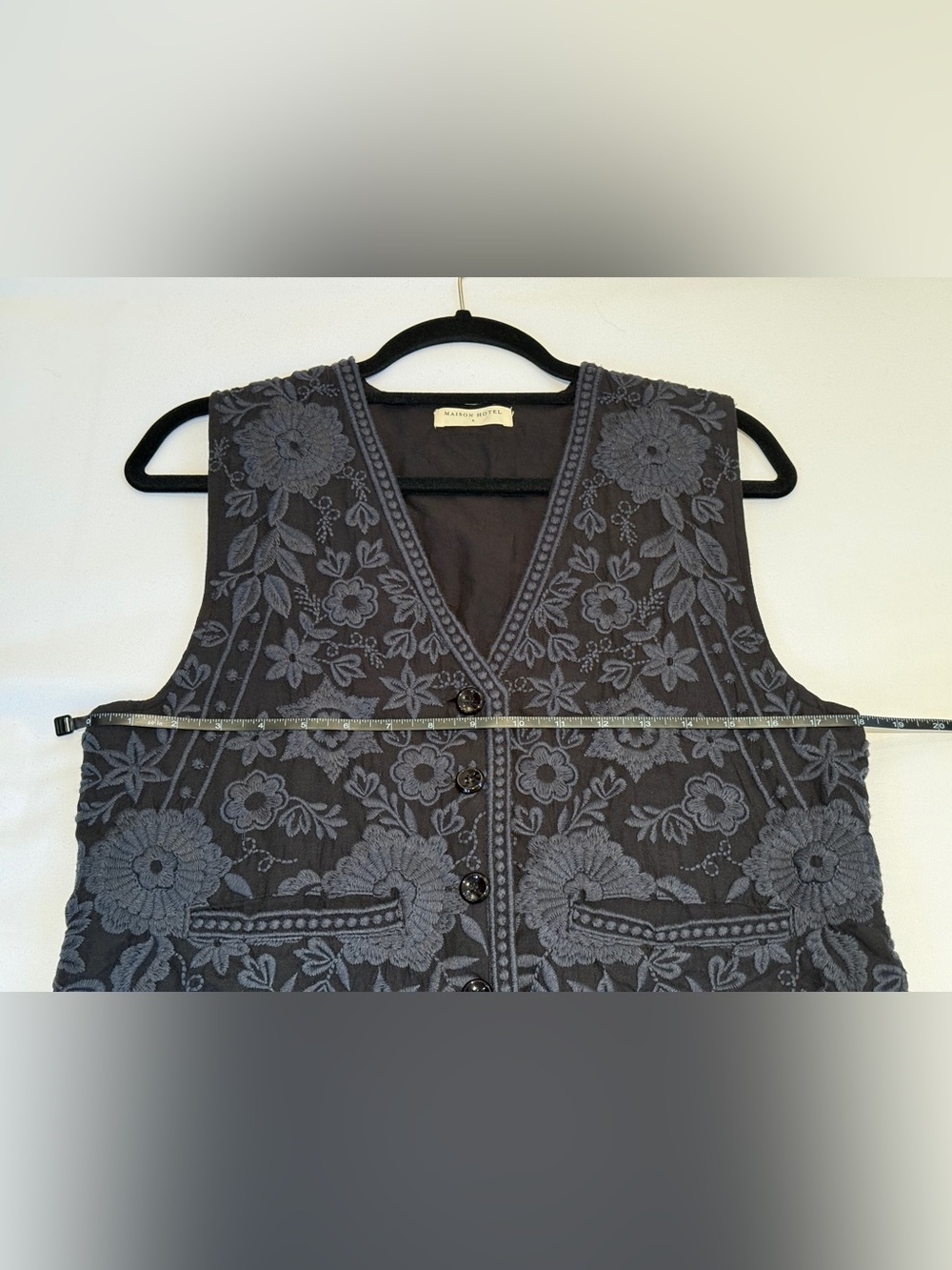 Maison Hotel Embroidered Freddie Vest - small - Picture 15 of 15